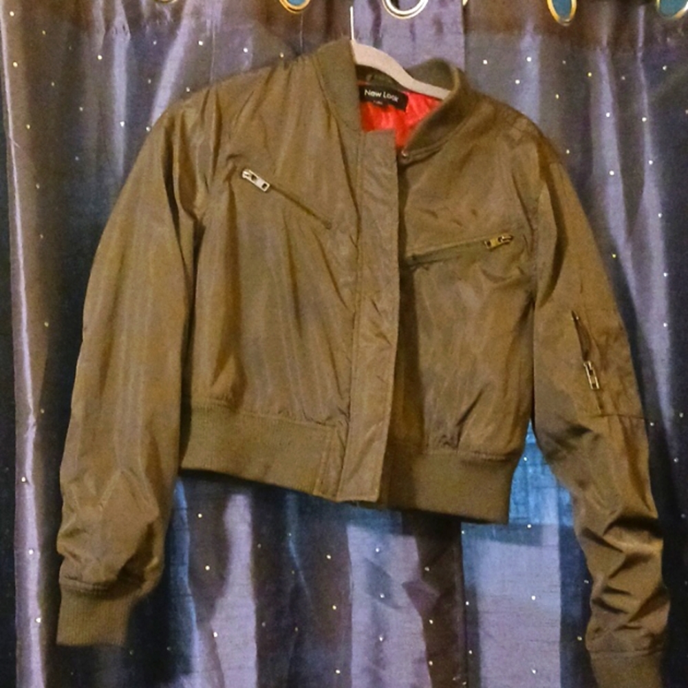 Womens crop zip jacket